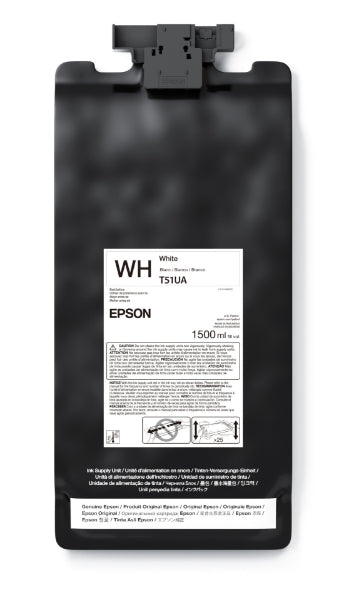 Cartucho de tinta blanca ecosolvente Epson UltraChrome GS3 de 1,5 L para SureColor S9170 - T51UA20