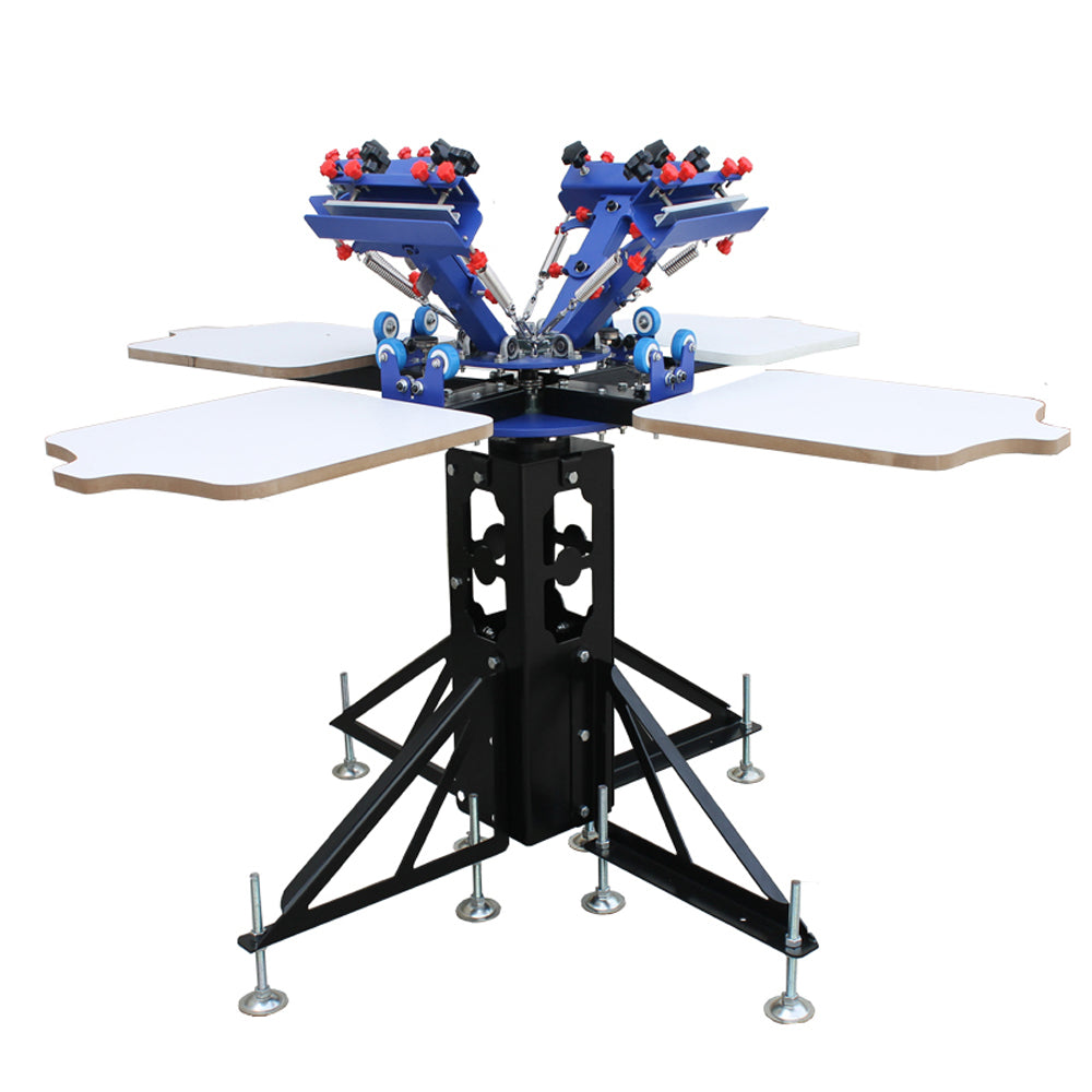 4 Color Screen Printing Full Package Rotary Printer & Flash Dryer / Ink Supplies