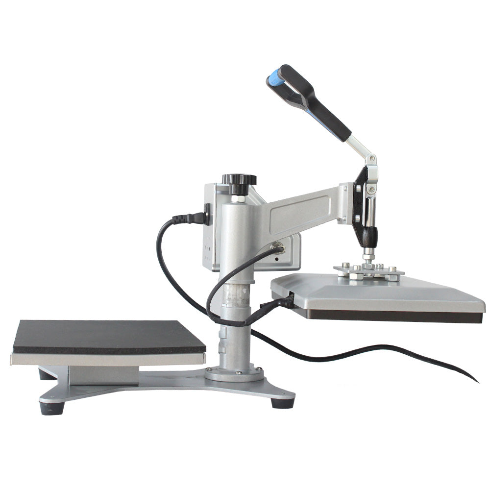 Prensa térmica manual abatible de 9" x 12", versión horizontal