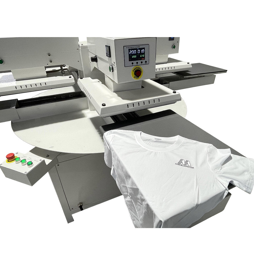 Prensa térmica automática de 4 estaciones, 220 V, 7,5 kW, 34 A, 16" x 20"