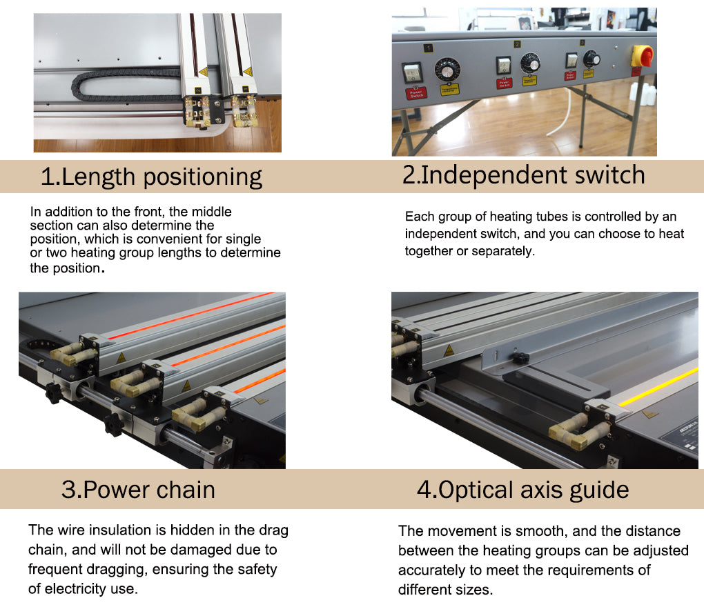 Dobladora de acrílico CALCA de 27" (700 mm) ABM (tres módulos de calentamiento), 220 V CA
