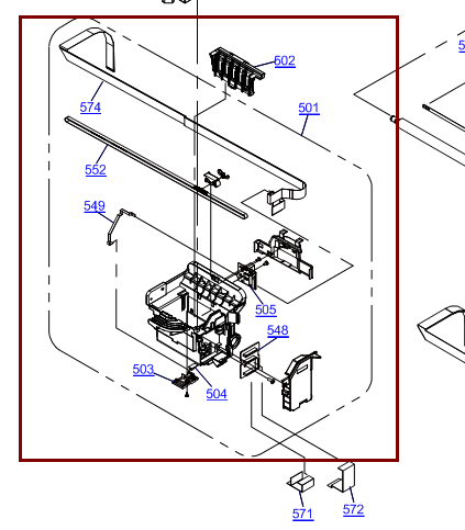 Subconjunto del carro EPSON L1300, IEI - 1685325
