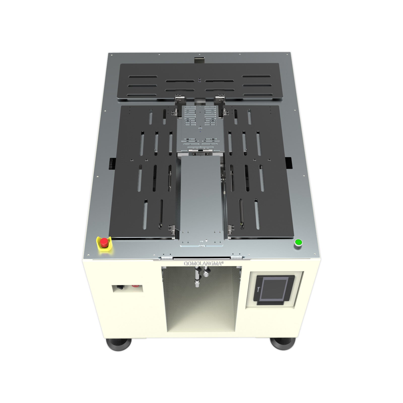 Máquina semiautomática de plegado y empaquetado de ropa Qomolangma. Máquina para doblar, apilar y embolsar ropa.