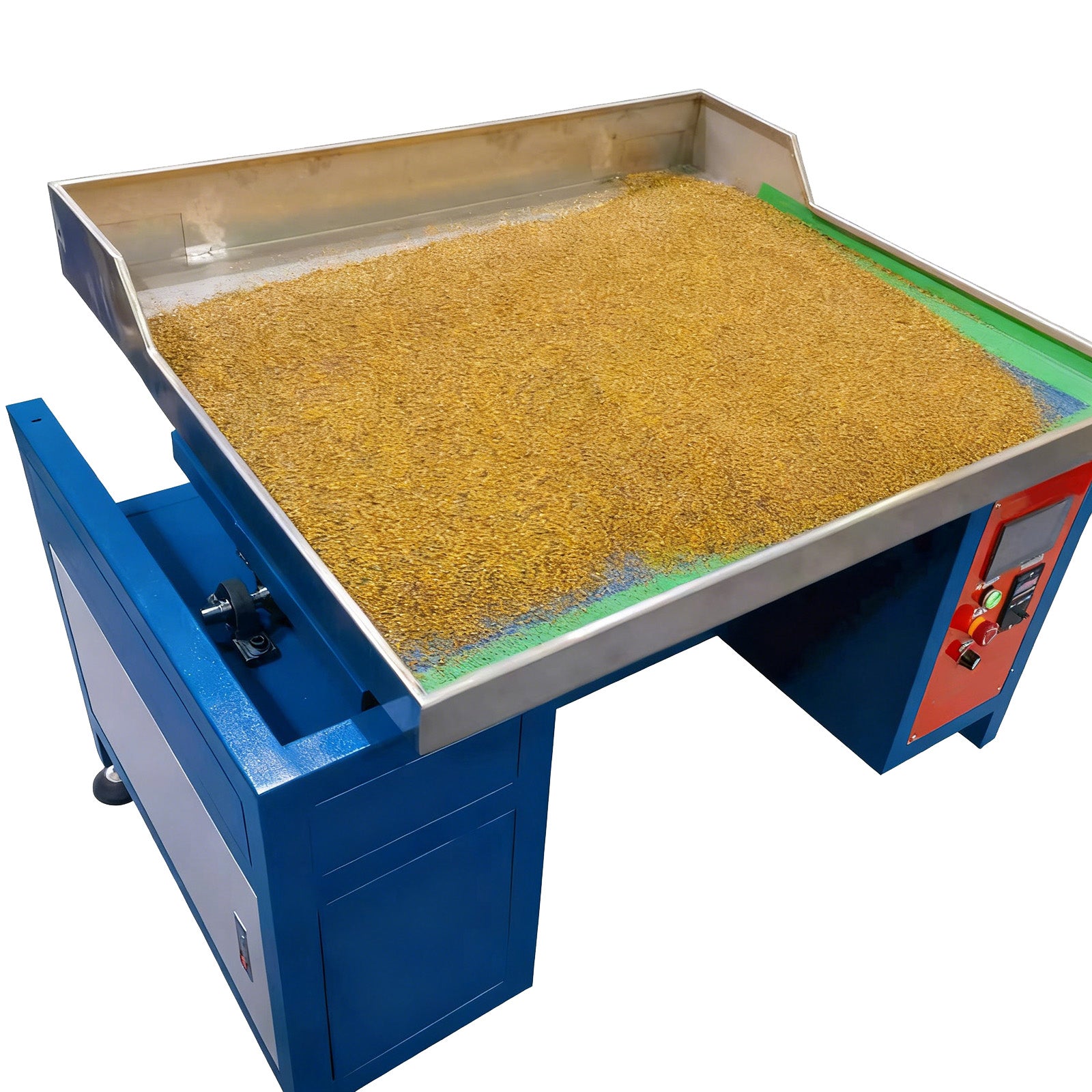 23.6in x 39in Semi-Automatic Single-Color 220V Rotary Drilling Machine with Material Rack
