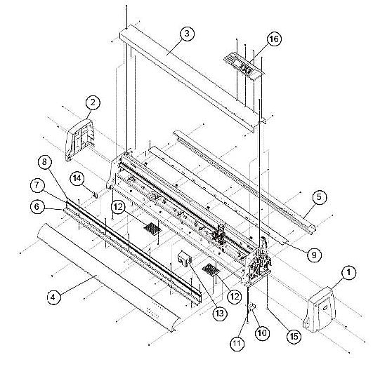 Tapa lateral de la tapa - Para Graphtec FC9000 (U621804042)
