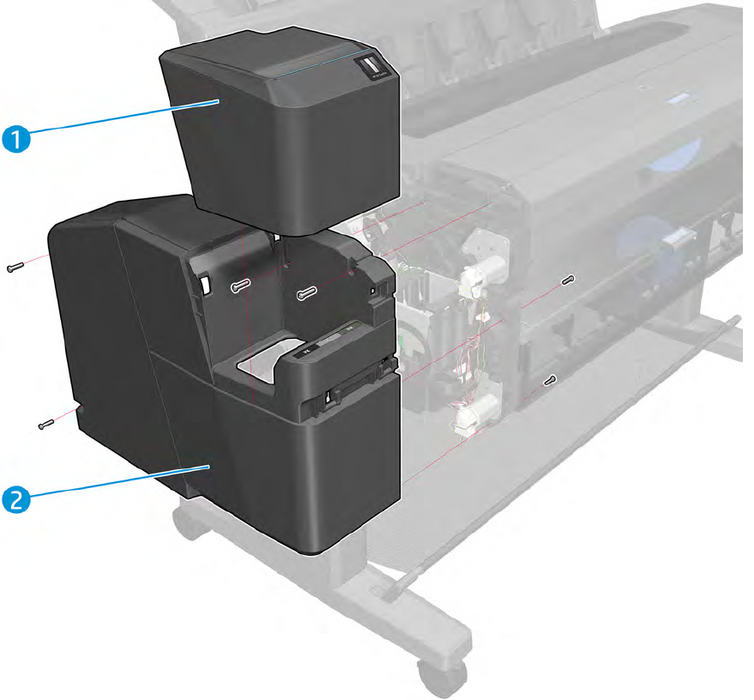 Conjunto de cubierta principal lateral SVS - Para la serie HP DesignJet T3500 (B9E24-67012)