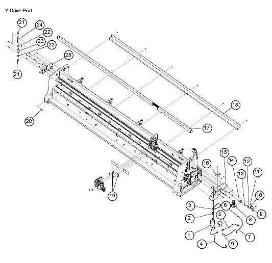 Cable codificador del motor Y (CA512211C) - Para Graphtec FC9000 (U692180113)