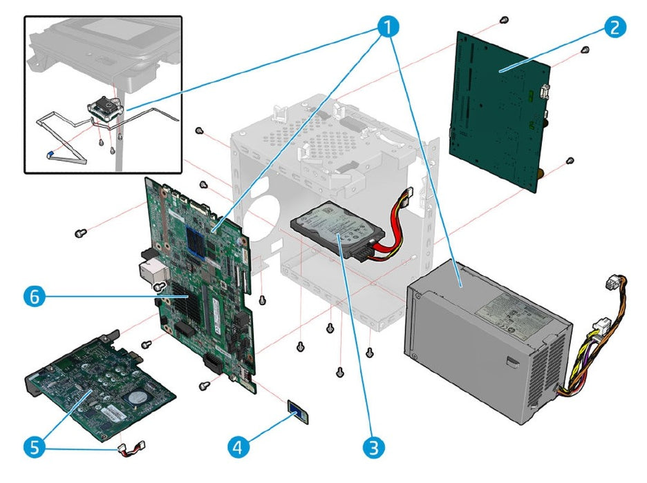 Kit US GOV EE SV (incluye disco duro US GOV con firmware/sistema operativo): solo para impresoras HP DesignJet Z6 rev B (T8W18-67027)