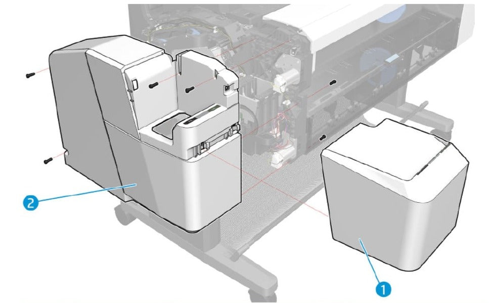 Cubierta principal lateral SVS TX600 - Para la serie HP DesignJet T1600/T2600 (Y3T75-67012)