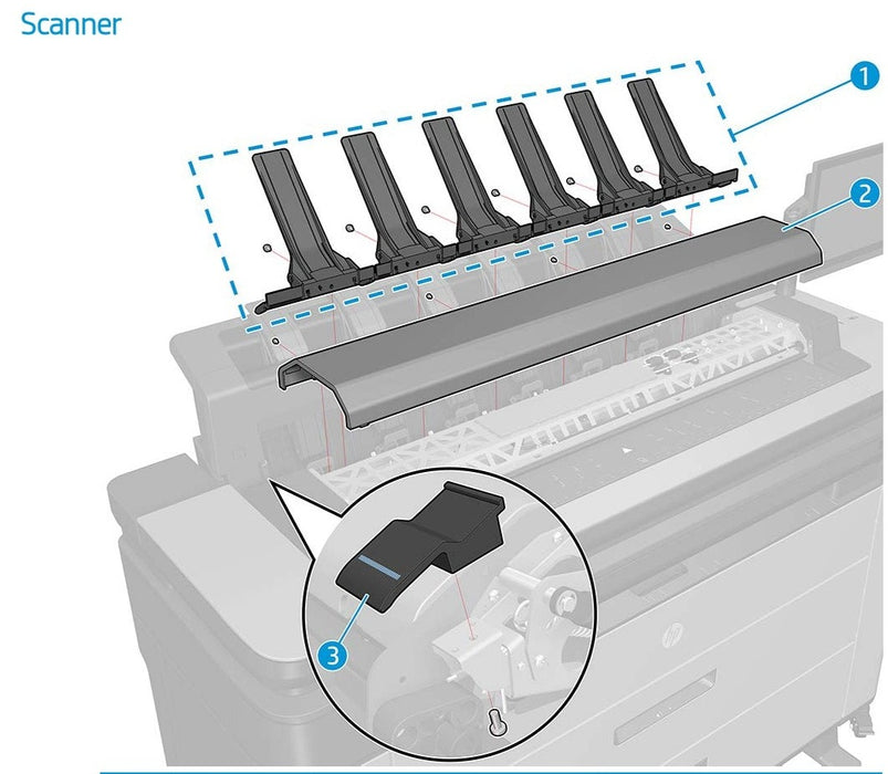 Escáner de cubierta superior TX600 - Para las series HP DesignJet T1600 y T2600 (Y3T75-67014)