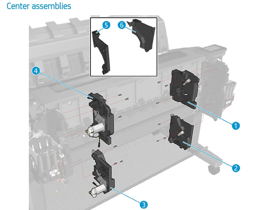 Cubierta del arco del panel frontal (1 rollo) - Para las series HP DesignJet T1920, T930, T1600 y T2600 (CR355-67004)