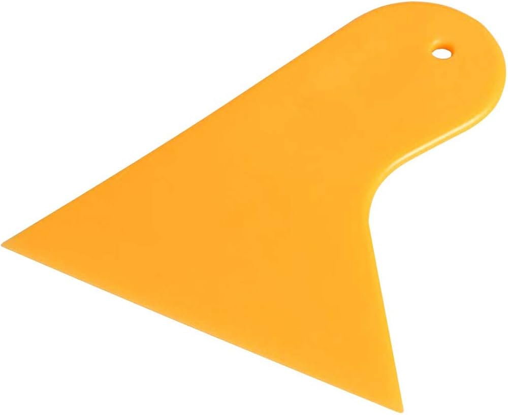 Triangle Squeegee Yellow Plastic Scraper Car Wrap Tool (11 x 9cm) - 10pcs