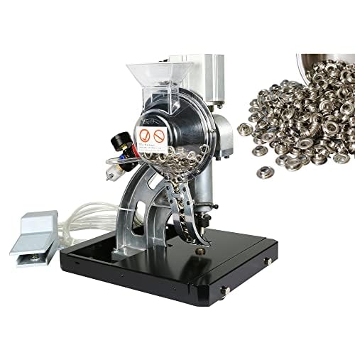 Pneumatic Grommet Machine Table Type Automatic Eyelet Feeding Grommet Punch Press with 5000PCS 3/8""(10mm) Metal Eyelets