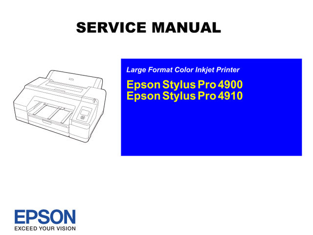 Manual de servicio de la EPSON Stylus Pro 4900 4910