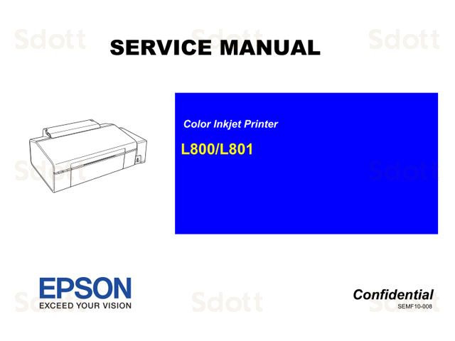 Manual de servicio de la EPSON L800/L801