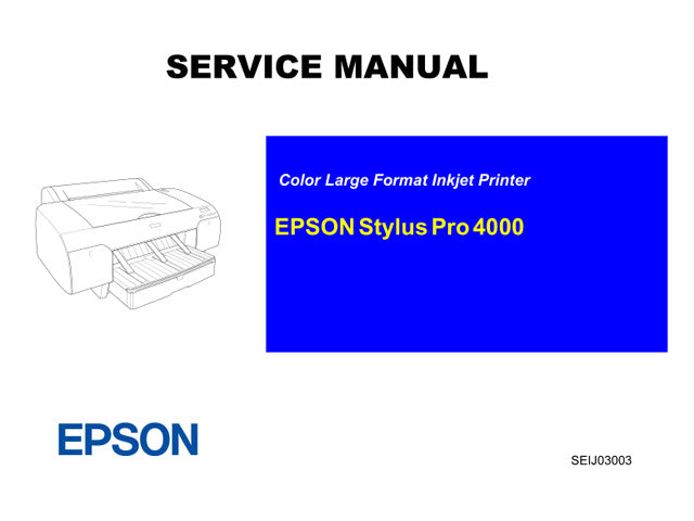 Manual de servicio de la EPSON StylusPro 4000