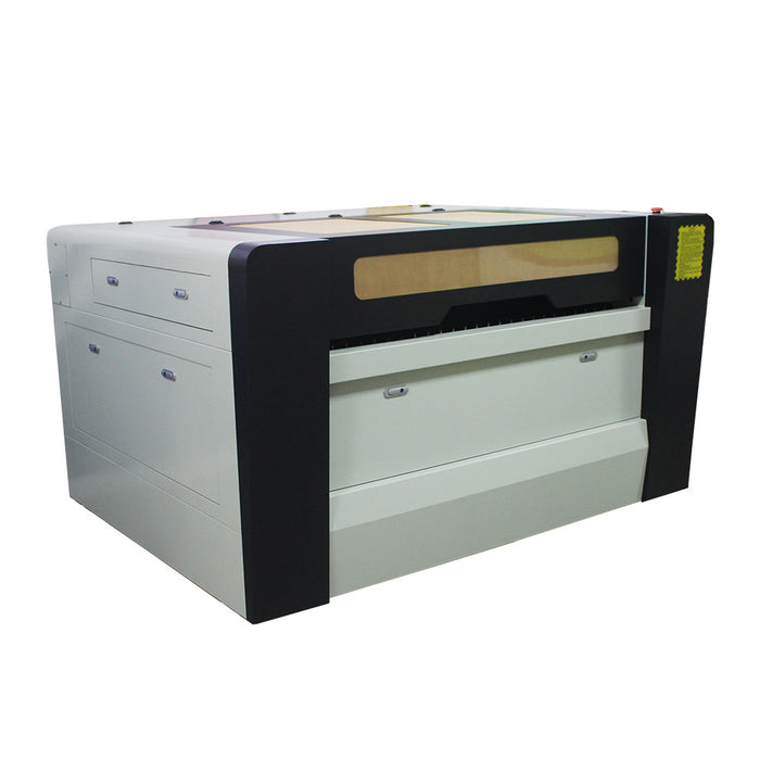 Cortadora láser de CO2 CALCA de 130 W y 51" x 35" con enfoque automático y certificación FDA.