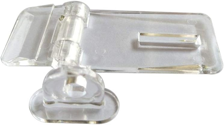 10Pcs Crystal Clear Acrylic Lock Hinged Latch, Snap Door/Box Hinge Kit for Cabinet Drawer Accessories
