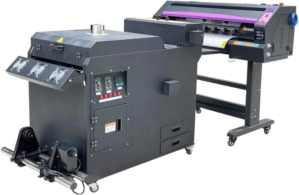 Impresora DTF de 24 pulgadas (60 cm) para transferencia directa a película. Máquina de impresión por transferencia DTF con agitador de polvo y secador. Máquina para agitar polvo para impresión de camisetas (DIY) (Photoprint RIP o software Maintop 6.1).