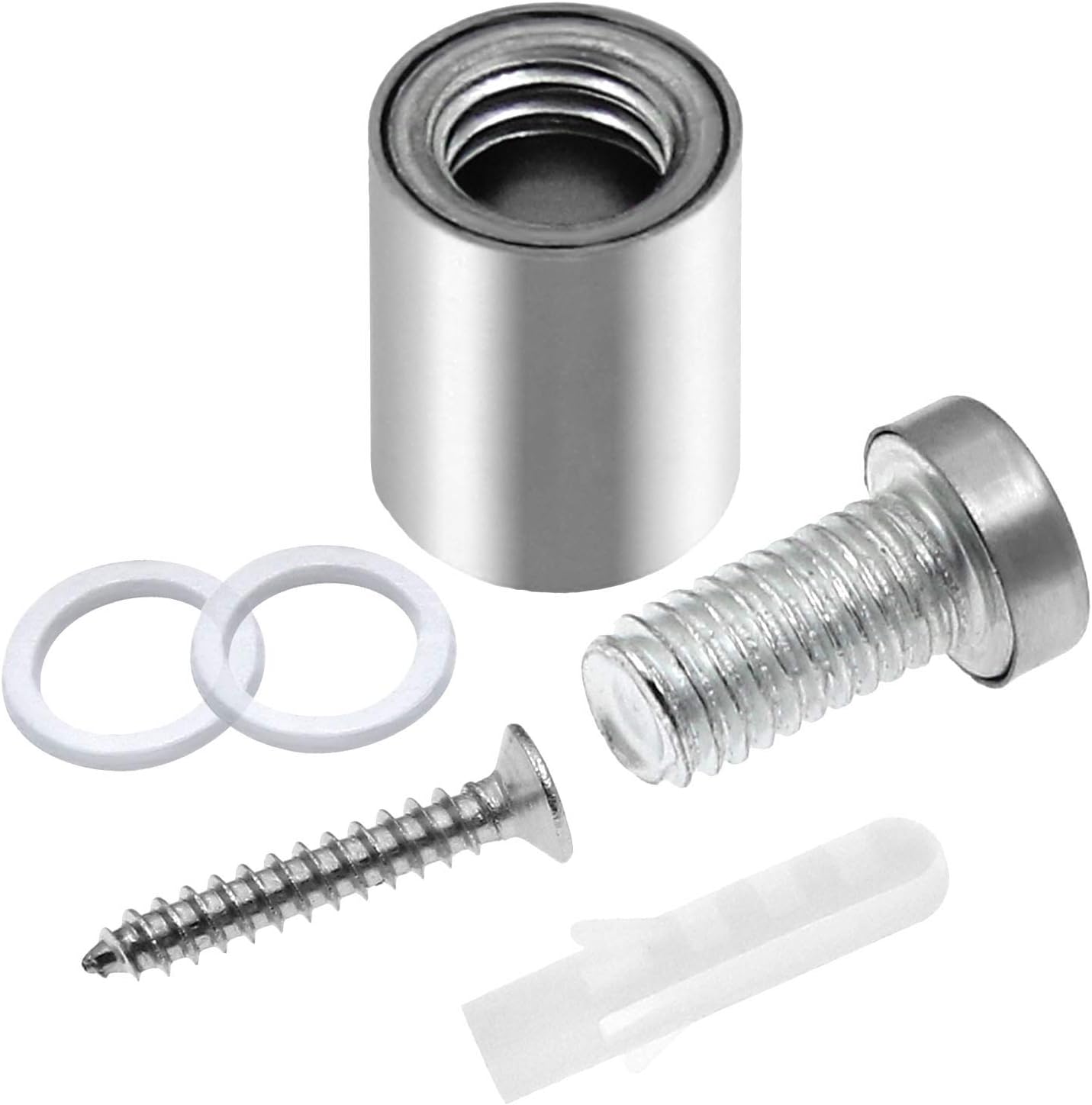 Stainless Steel Standoff Screws Wall Sign Advertising Nail for Hanging Acrylic Picture Frame (Silver) - 12pcs (1/2" x 0.78")