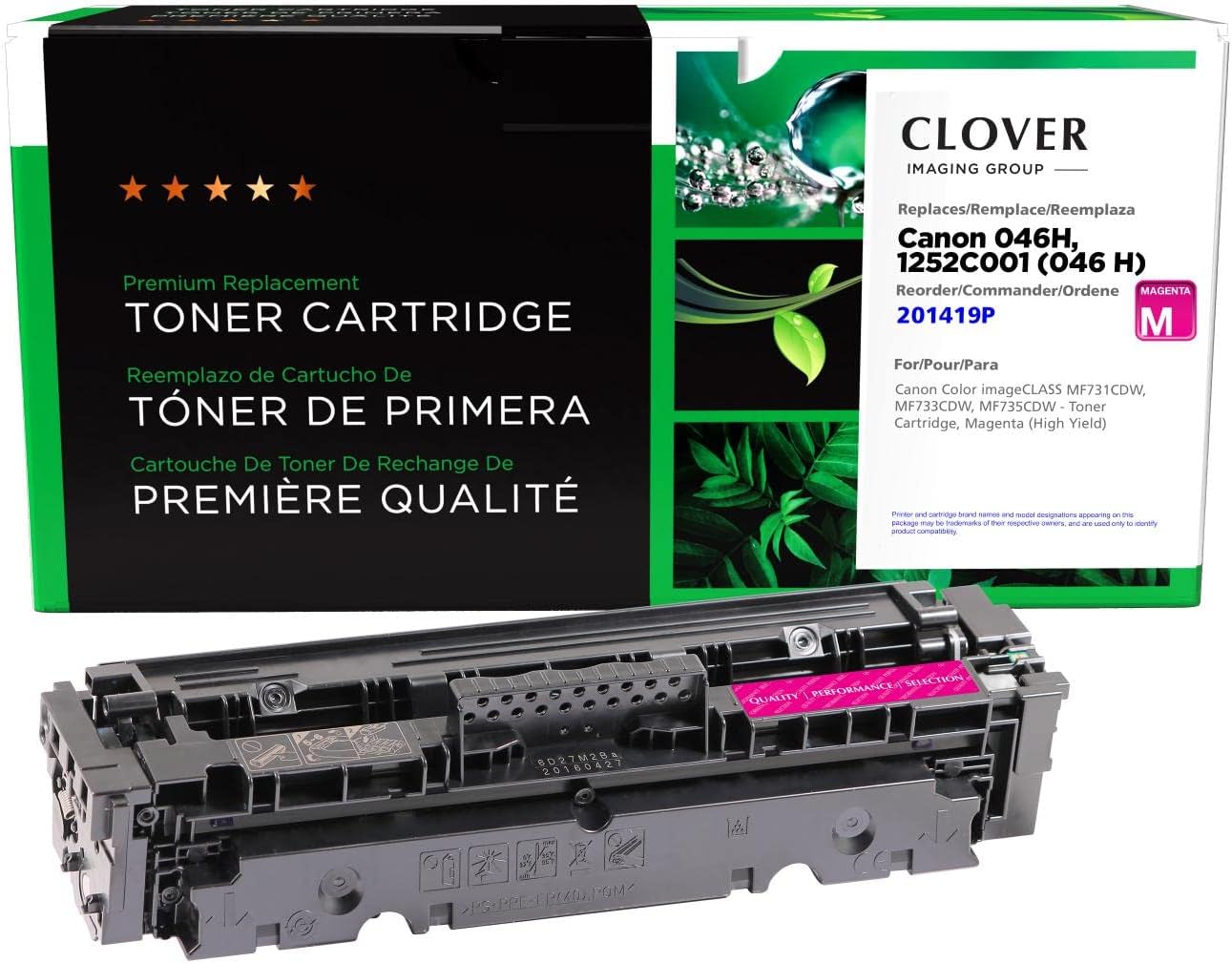 Clover Remanufactured High Yield Magenta Toner Cartridge for Canon 046H (1252C001)