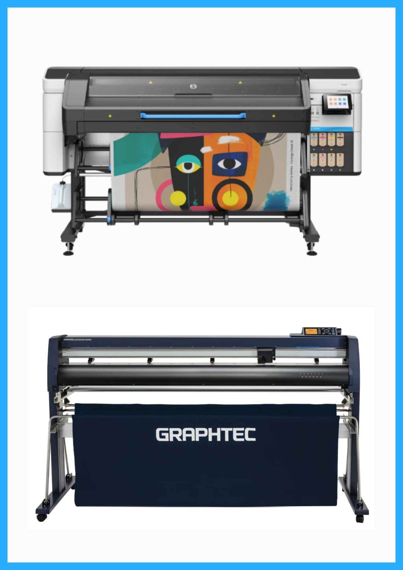 PAQUETE - Impresora HP Latex 730 de 64" de formato ancho - Nueva + Cortadora Graphtec FC9000-160 de 64" de formato ancho - Nueva