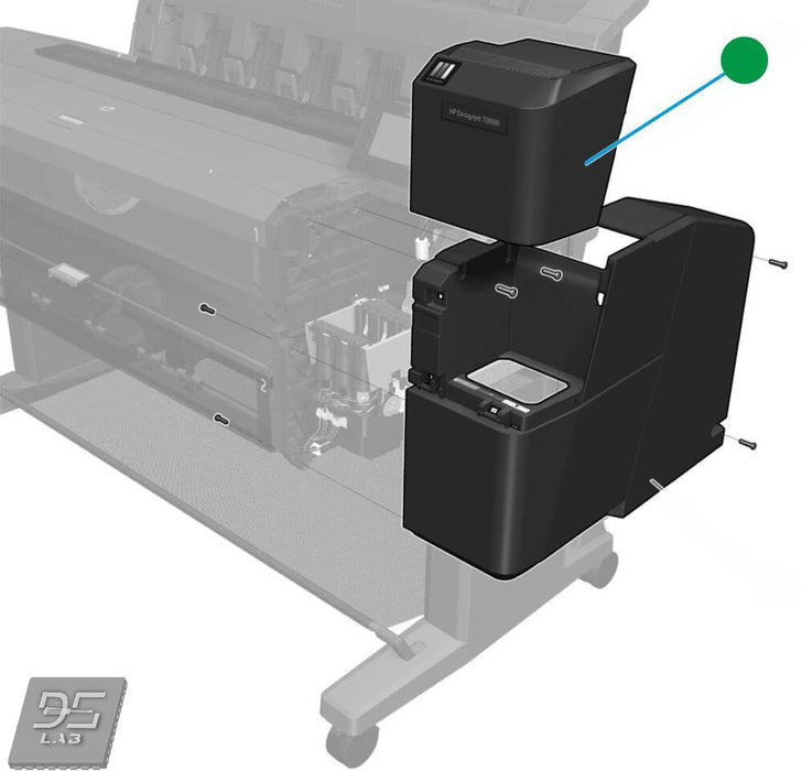 Conjunto del panel frontal de la cubierta de tinta para la serie HP DesignJet T3500 (B9E24-67013)