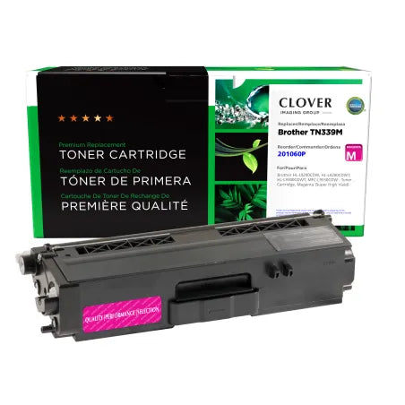 Clover Remanufactured Super High Yield Magenta Toner Cartridge for Brother TN339