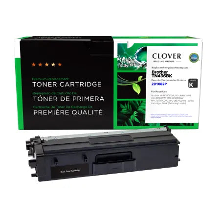 Clover Remanufactured Extra High Yield Black Toner Cartridge for Brother TN436BK