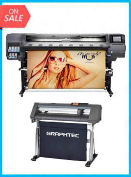 PAQUETE - Impresora HP Latex 360 de 64" - Reacondicionada (90 días, 1, 2, 3 o 4 años de garantía) + Cortadora Graphtec CE7000-120 de 48" - Nueva