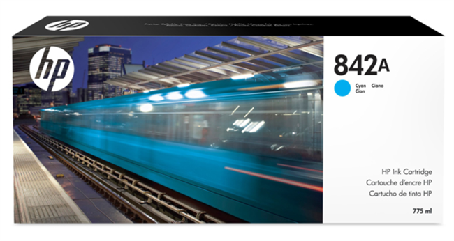 Cartucho de tinta cian HP 842A PageWide XL de 775 ml para HP PageWide XL 8000 - C1Q46A