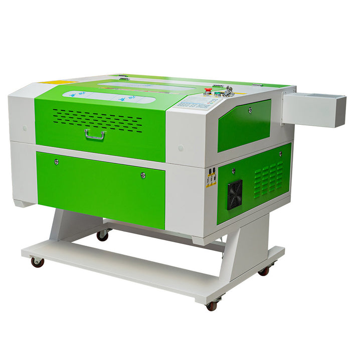 Grabadora y cortadora láser de CO2 CALCA RECI de 90 W, 20" x 28", plataforma elevadora eléctrica, enfriador de agua industrial, compatible con el software LightBurn