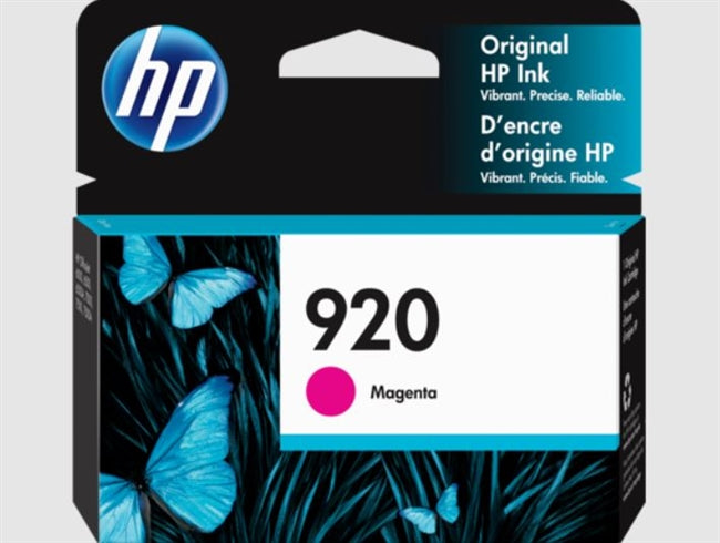 Cartucho de tinta original HP 920 magenta para impresoras OfficeJet 6000, 6500, 6500A, 7000 y 7500A - CH635AN