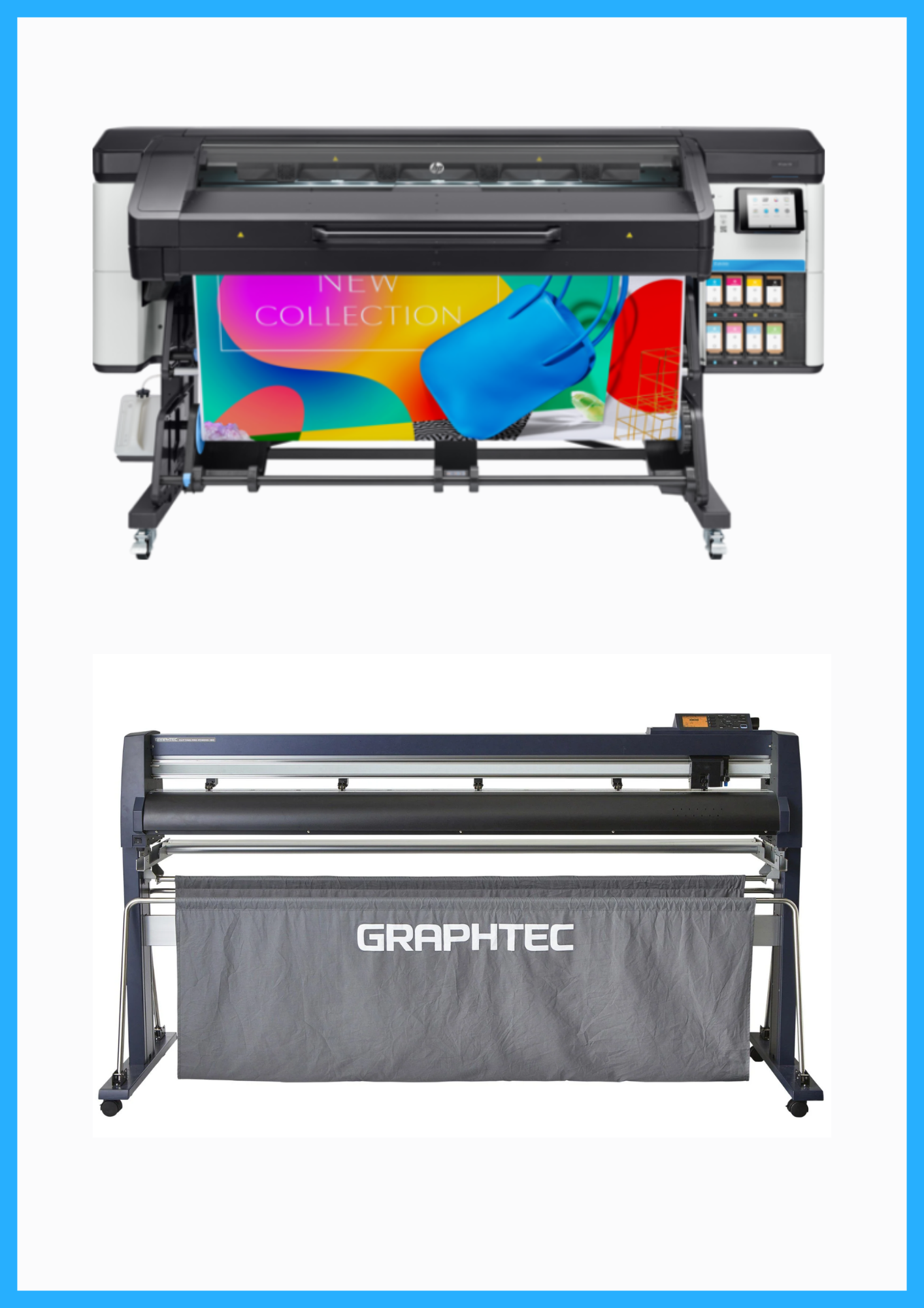 PAQUETE - Impresora HP Latex 700 de 64" de formato ancho - Reacondicionada (1 año de garantía) + Cortadora Graphtec FC9000-160 de 64" de formato ancho - Reacondicionada (1 año de garantía)