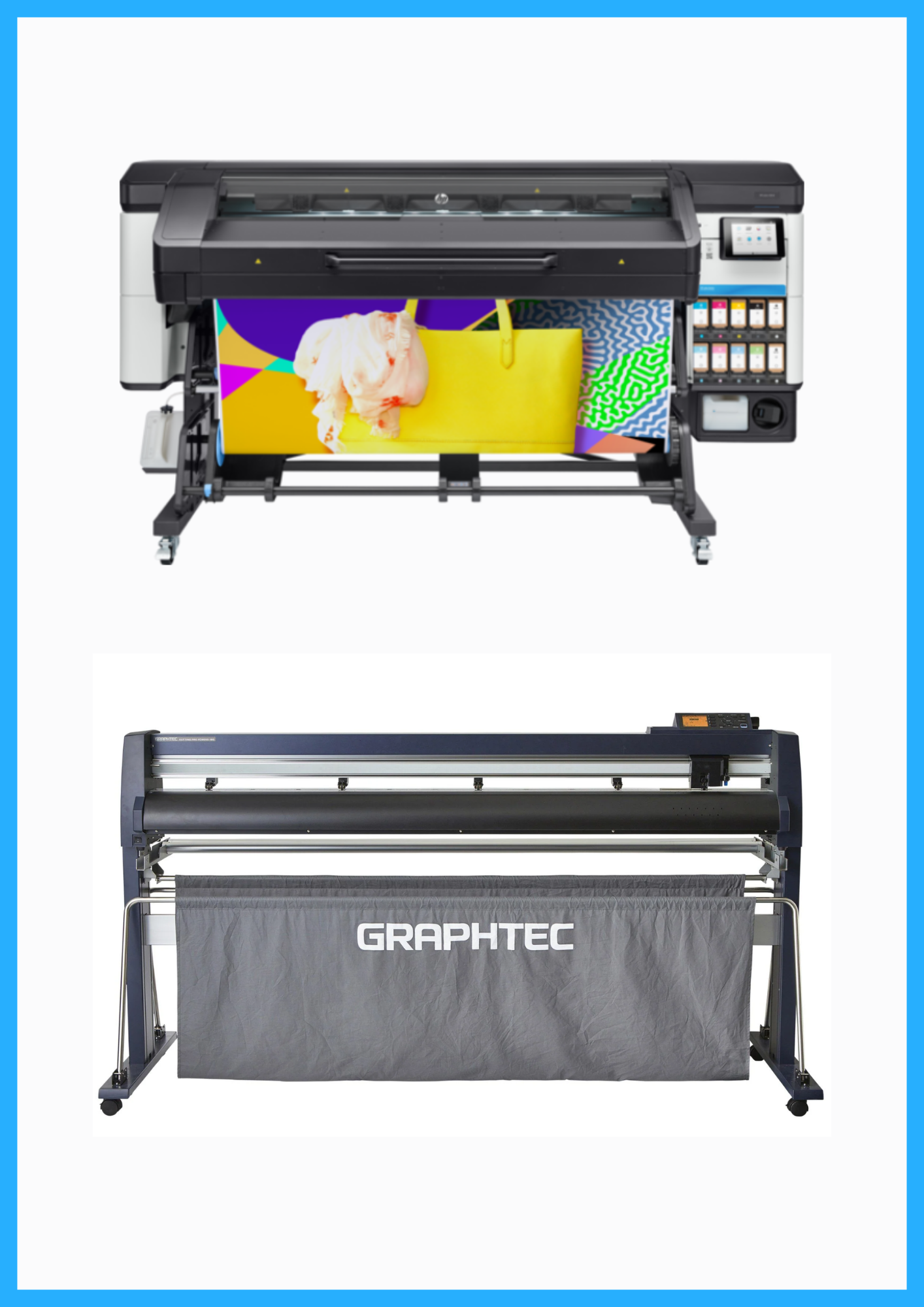 PAQUETE - Impresora HP Latex de 700 W y 64" de formato ancho - Y0U23A / Reacondicionada (1 año de garantía) + Cortadora Graphtec FC9000-160 de 64" - Nueva