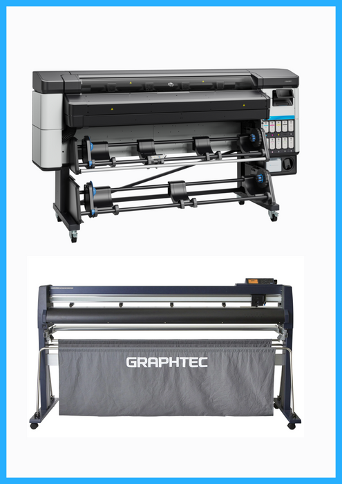 PAQUETE - Impresora HP Latex 630 W de 64" - Nueva + Cortadora ancha Graphtec FC9000-160 de 64" - Nueva