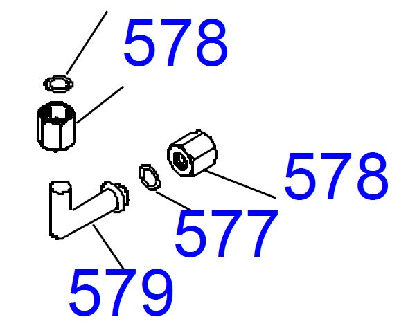 EPSON 4000/4450/4800/4880 Tornillo de unión, junta tórica, tubo L corto (Sustituto) - 1614680, 1091107, 1235237
