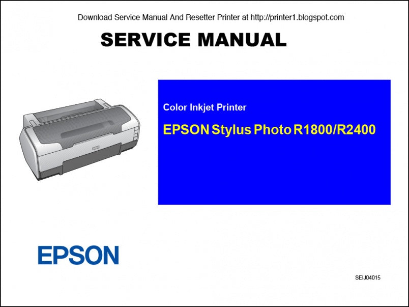 Manual de servicio de la EPSON R1800/R2400