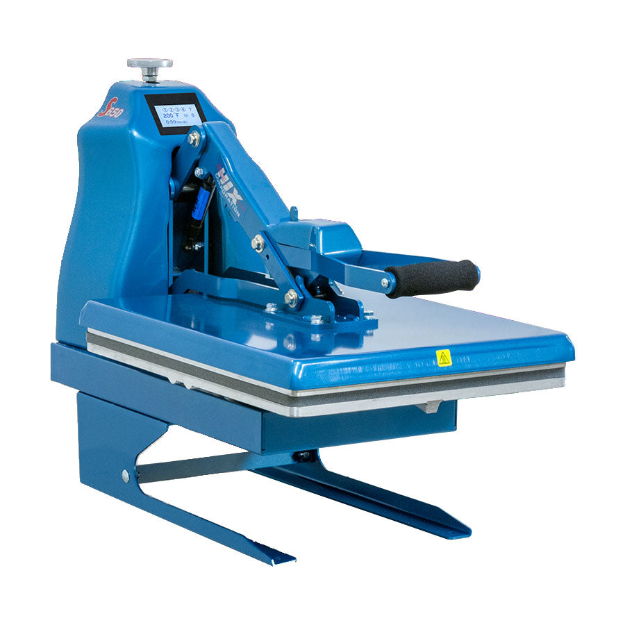 Prensa térmica digital HIX S650 con apertura automática y platina de 40,6 x 50,8 cm y soporte divisor