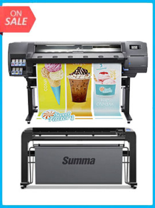 PAQUETE - HP Latex 310 de 54" reacondicionada (1 año de garantía) + Cortadora de vinilo Summa S Clase 3 T120 de 48"