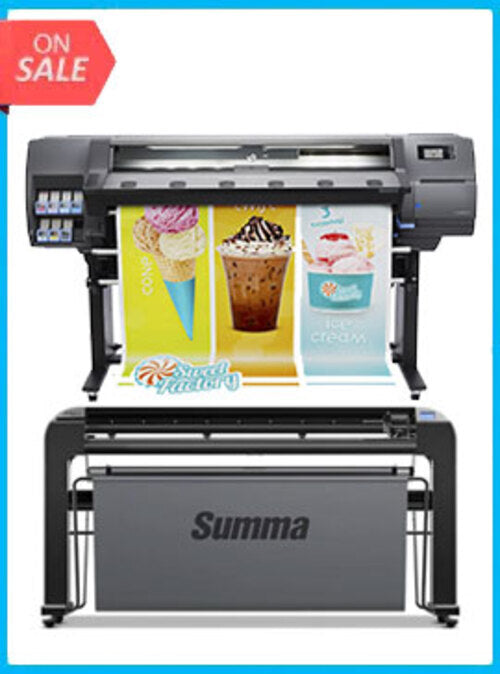 PAQUETE - HP Latex 310 de 54" reacondicionada (1 año de garantía) + Cortadora de vinilo Summa S Class 3 T140 de 54" - Nueva