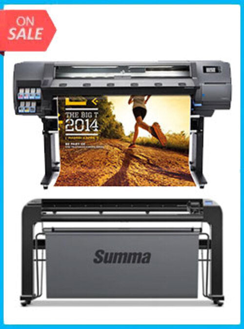 PAQUETE - Impresora HP Latex 360 de 64 pulgadas - Reacondicionada (90 días, 1, 2, 3 o 4 años de garantía) + Cortadora Summa S Clase 2 140 T de 54 pulgadas con servicio - Reacondicionada (1 año de garantía)