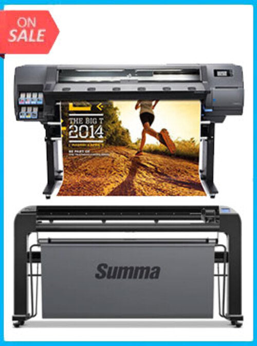 PAQUETE - Impresora HP Latex 360 de 64 pulgadas - Reacondicionada (90 días, 1, 2, 3 o 4 años de garantía) + Cortadora Summa S Clase 2 160 T de 62 pulgadas con servicio