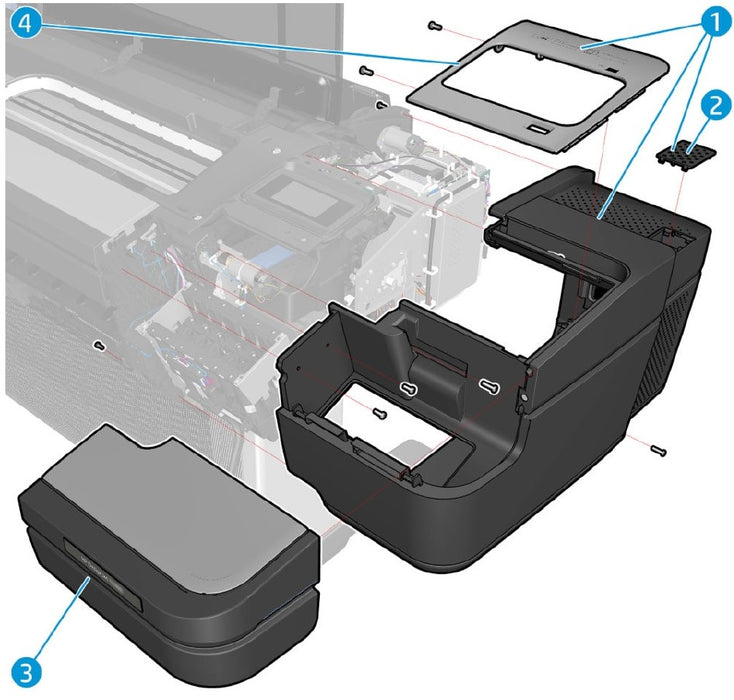Kit de servicio de cobertura WIFI para las series HP DesignJet Z6, Z9+, T1700, Z5600 y Z2600 (T8W15-67034)