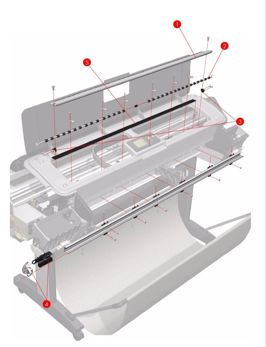 Conjunto de rueda de estrella (con actuador) para las series HP DesignJet Z2100, Z3100 y Z3100ps (Q5669-67061)