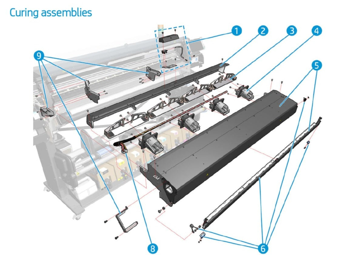 Módulo de impacto sin ventiladores para HP Latex serie 560 (M0E29-67053) - Nuevo
