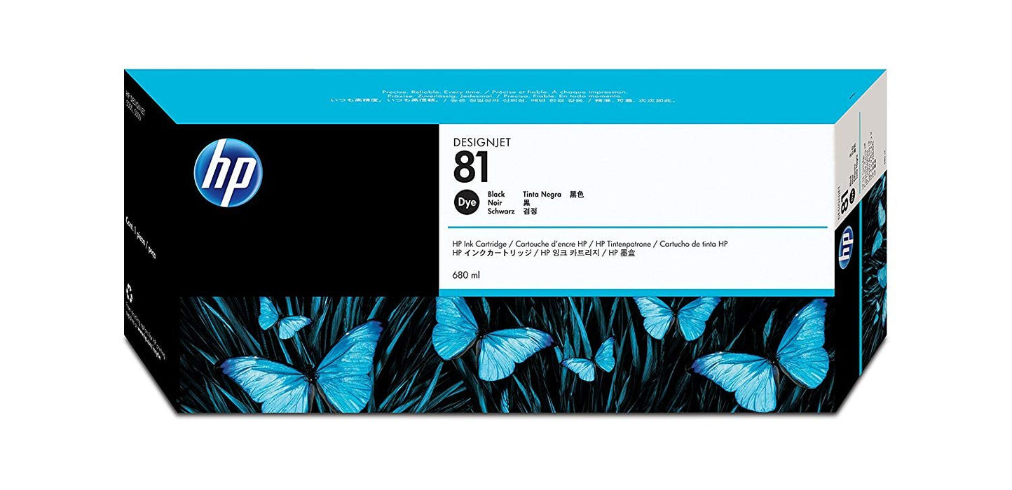 EN OFERTA - Cartucho de tinta colorante negra HP 81 de 680 ml para impresoras HP Designjet 5500, 5500PS, 5000 y 5000PS - C4930A