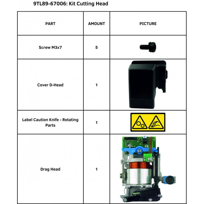 Kit de cabezal de corte SummaCut (9TL89-67006)