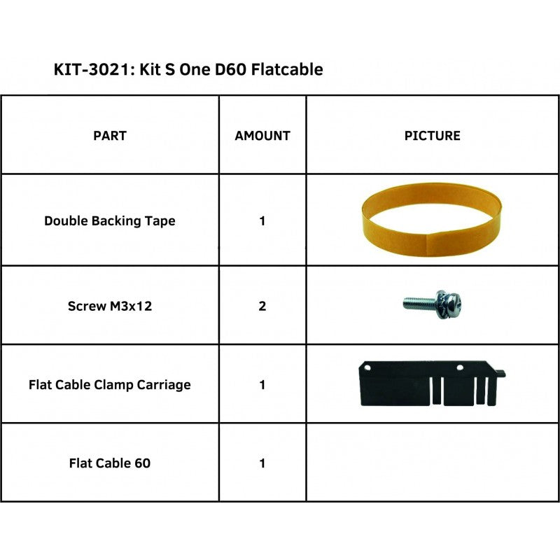 Cable plano Summa Kit para Summa S One Serie D60 (KIT-3021)