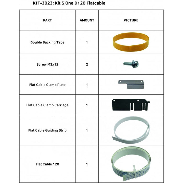 Cable plano Summa Kit para Summa S One Serie D120 (KIT-3023)
